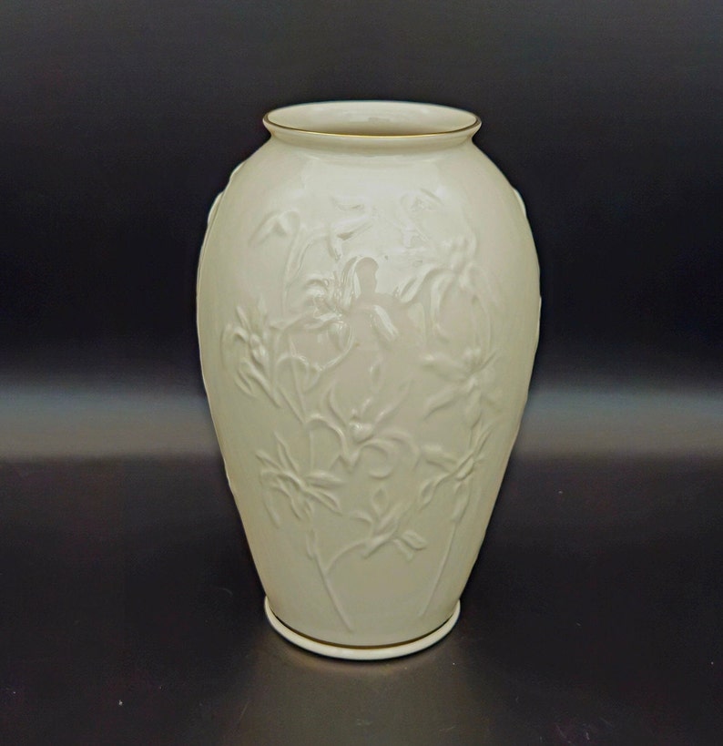 Vintage Lenox Vase - Porcelain Masterpiece Collection Embossed Flower ...