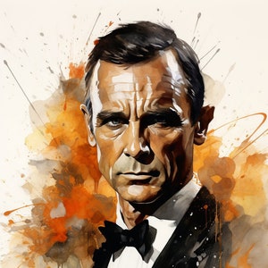 James Bond Digital Download Print, Wall Decor, Large Printable Art, Downloadable Prints