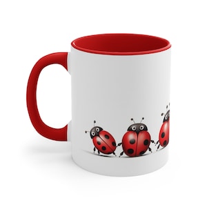 Adorable Ladybug Coffee Mug 11 oz