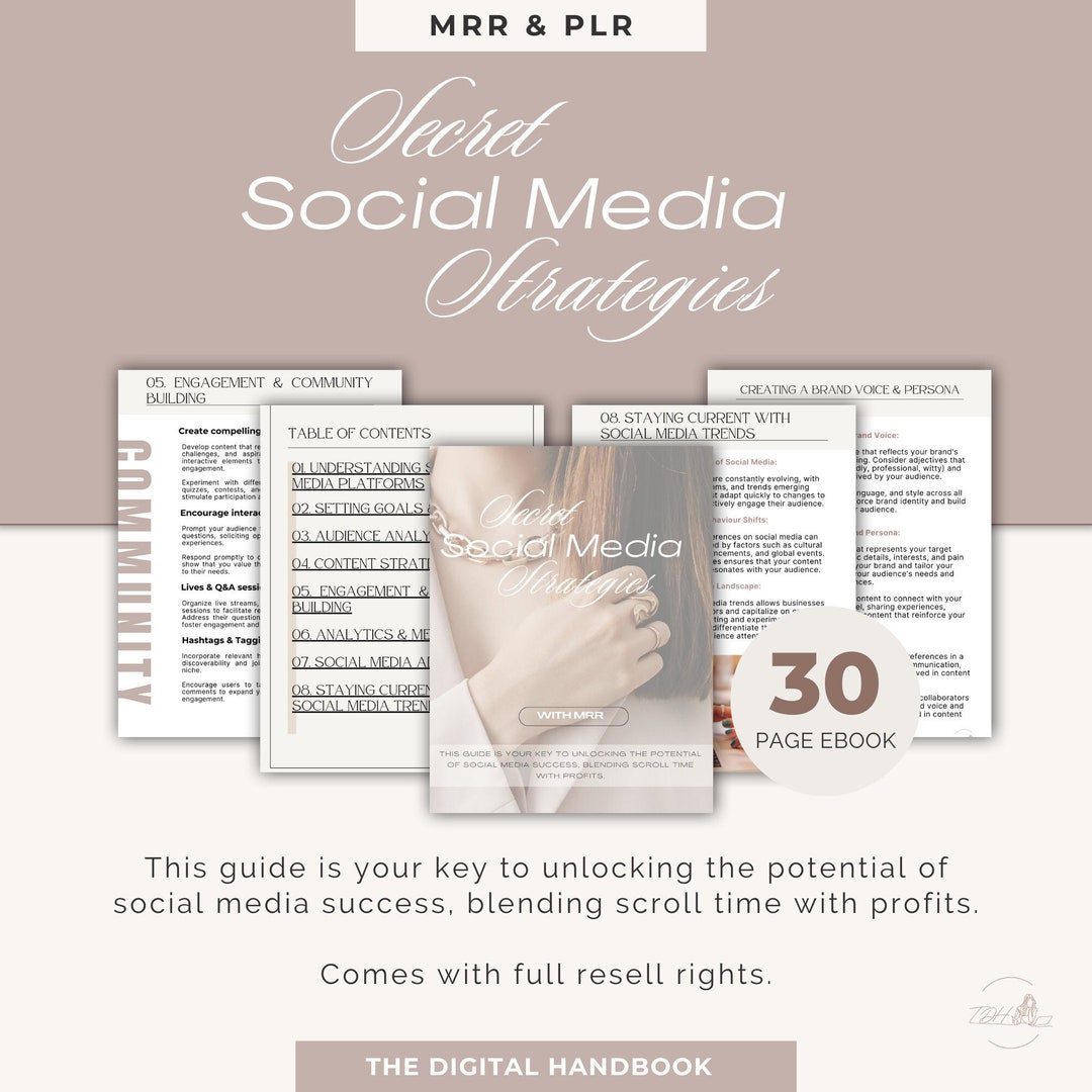 Secret Social Media Strategies Ebook With MRR & PLR | Master Resell ...