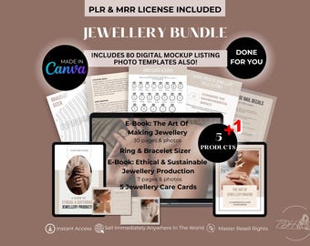 Jewellery Business Bundle, Canva Ebook Templates, Resell Rights (Digital Download)
