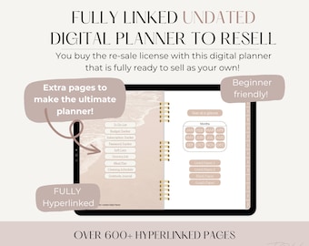 PLR, ongedateerde digitale planner, doorverkooprechten, keynote-powerpointsjabloon