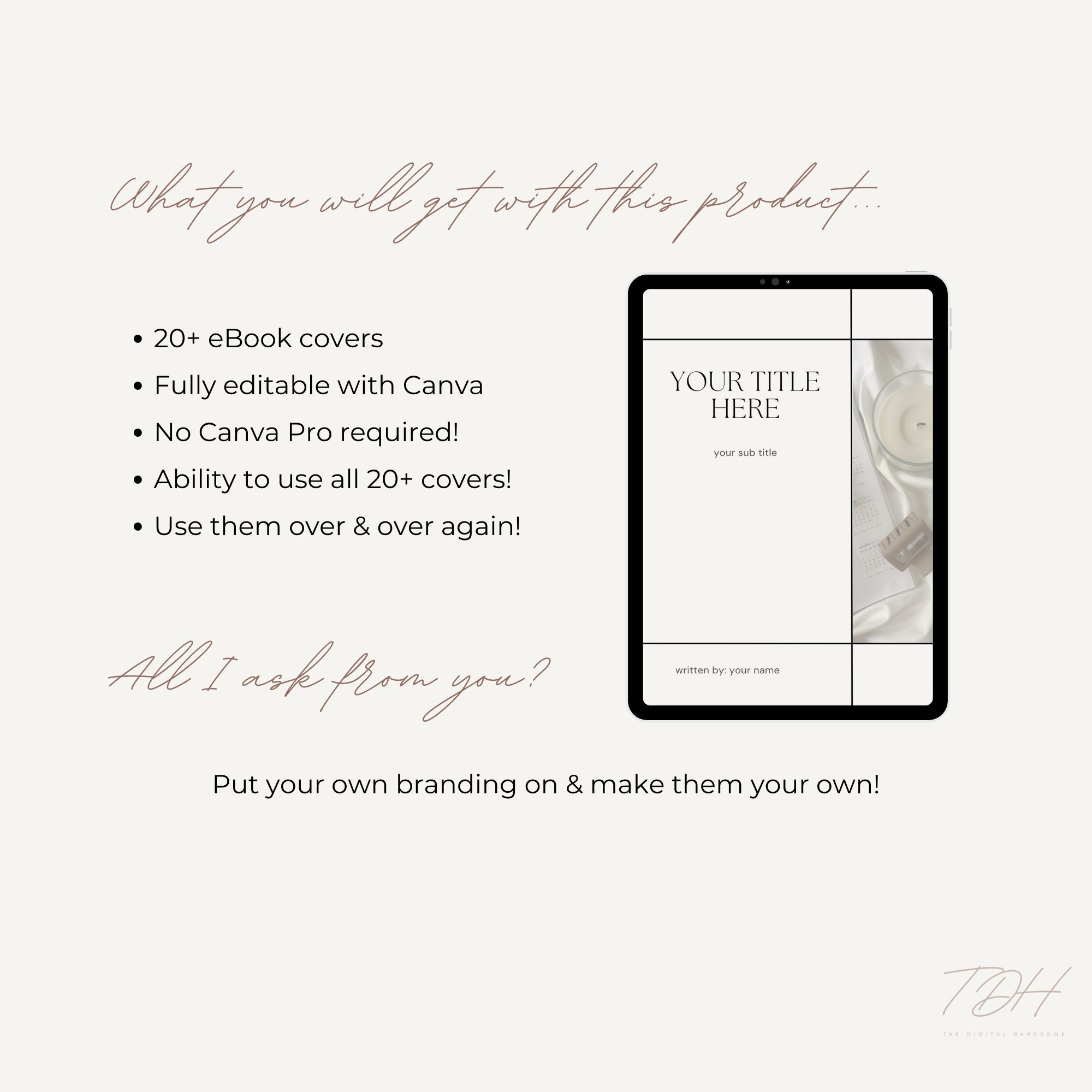 Ebook Cover Template Canva, Ebook Digital Cover Template, Kdp Cover