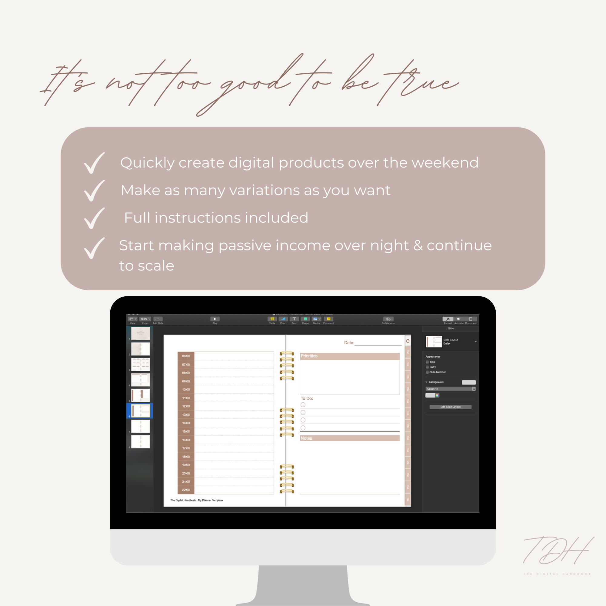 Digital Planner Template, Digital Planner PLR, PLR Templates, PLR