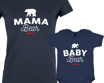 Mama and Baby Bear Dad and Child Matching Organic Family Set (Set of 2)