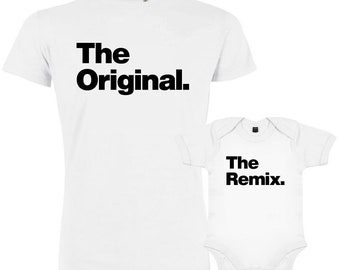 The Original The Remix Dad and Child Organic Matching Outfit