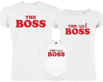 Der Boss Der echte Boss The Mini Boss Passendes Bio-Familienset (3er-Set)