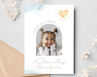 Kids Funeral Program, Child Memorial Service, Printable Order Of Service Baby, Celebration Of Life Little Girl, Editable Funeral Template