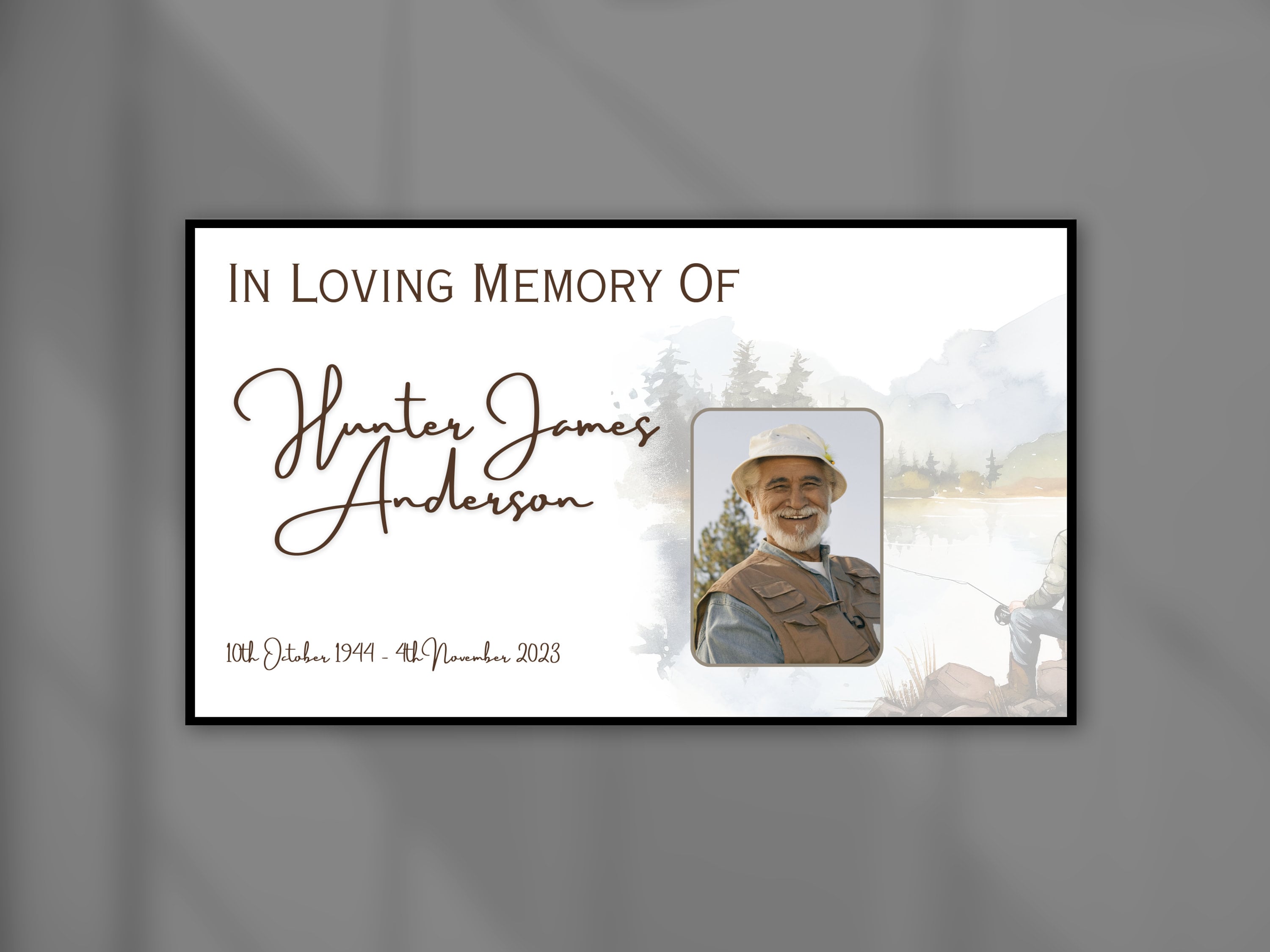 Forever Fishing Funeral Slideshow, Fisherman Memorial Video, Funeral Keepsake, Funeral Presentation, Celebration Of Life Photo Collage