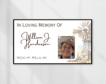Country & Western Funeral Slideshow, Cowboy Memorial Video, Funeral Keepsake, Funeral Presentation, Celebration Of Life Photo Collage