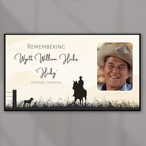 Funeral Slideshow, Country and Western Memorial Video, Funeral Keepsake, Funeral Presentation, Celebration Of Life, Funeral Photo Collage