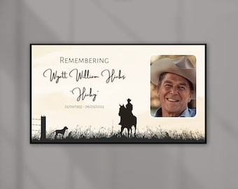 Funeral Slideshow, Country and Western Memorial Video, Funeral Keepsake, Funeral Presentation, Celebration Of Life, Funeral Photo Collage