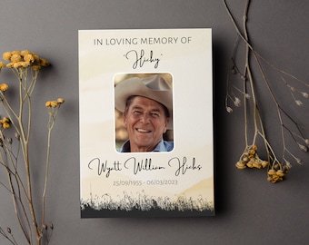 Funeral Program Template, Country & Western Memorial Service, Printable Order Of Service, Celebration Of Life Booklet, Editable Funeral
