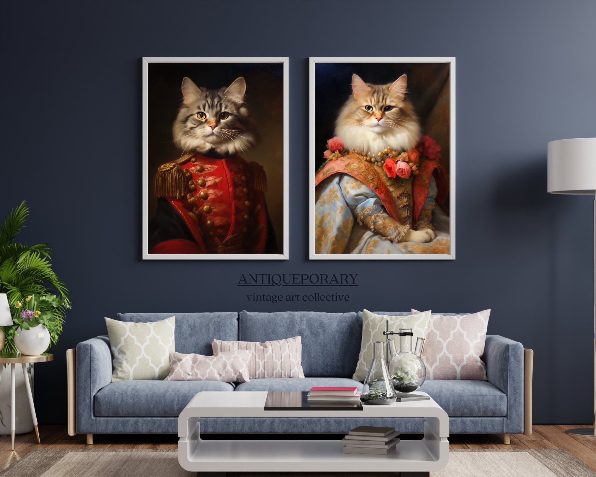 Victorian Animal Portraits Royal Pet Portraits Lady Cat Etsy