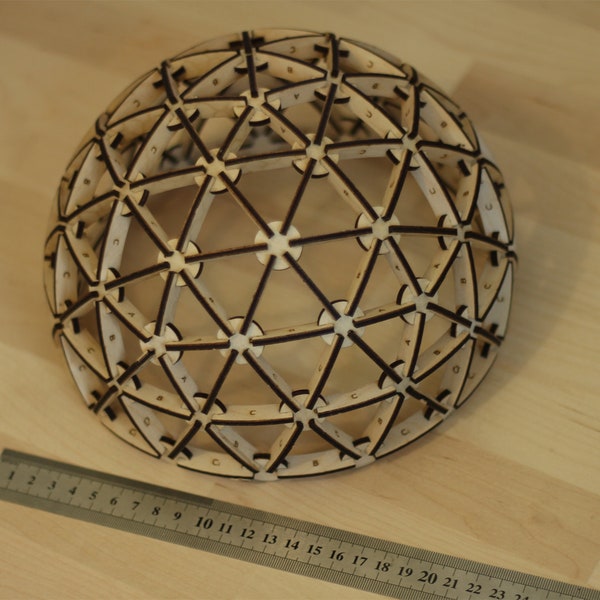 maquette 3D, dôme géodésique, geodesic dome model plan