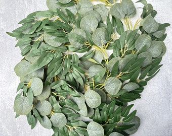 Faux Eucalyptus Garland, 6 Foot - Artificial Greenery - Green