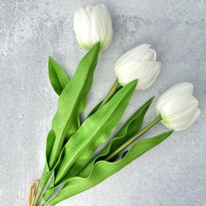 Real Touch Tulip - White (3 Stems)