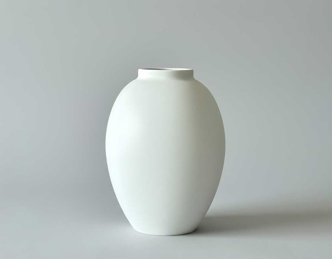 Matte White Iron Vase
