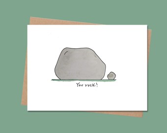 You Rock, carte de vœux faite à la main