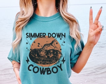 Western Cowboy Tee, Rodeo Shirt, Western Graphic Tee, Retro T-Shirt, Comfort Colors, Western Shirt, Country Shirt, Oversized, Unisex