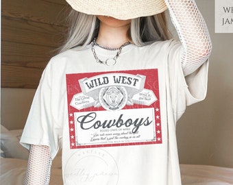 Vintage Western Cowboy Graphic TShirt, Retro 90s Graphic Western Shirt, Rodeo Tee, Comfort Colors Rodeo Oversized Cowboy Shirt, Western Gift