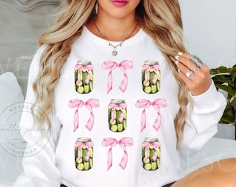 Sudadera vintage con pepinillos enlatados, suéter de temporada de enlatado, amantes de los pepinillos, camiseta de pepinillos caseros, sudadera con tarro de pepinillos, pepinillos bonitos