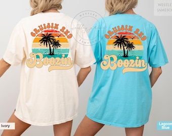 Booze Cruise, Cruise Tee, Vacation Shirt, Cruisin and Boozin, Party Tee, Birthday Cruise Shirt, Cruise Vacation Shirt, Comfort Colors, Beach