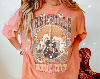 Nashville Tee, Country Music, Nashville T-Shirt, Music City, Vintage Inspired, Comfort Colors T-Shirt, Tennessee Tee, Nash Bash Tee