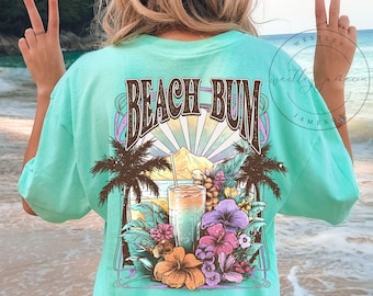 Beach Bum Tee, Trendy Beach Shirt, Comfort Colors Shirt, Beach T-Shirt, Vacation Shirt, Aloha Shirt, Summer Tee, Comfy Summer TShirt