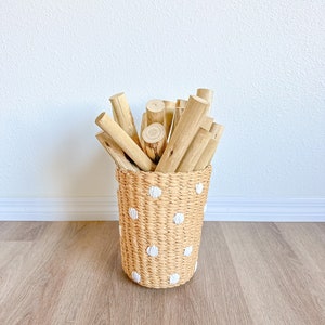 Eucalyptus wood  BUNDLE OF 6 | macrame pole  | driftwood | wood dowel | wood stick | macrame supplies. Diameter 1 1/4 - 2 inches
