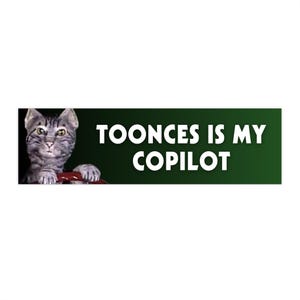 Adesivo de para-choque Toonces é meu copiloto no SNL