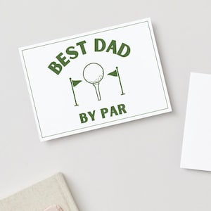 Mejor por Par Tarjeta de golf / Día del Padre de Golf / Tarjeta de cumpleaños de papá de golf / Tarjeta de golf para golfista / Papá del padre de golf / Digital imprimible