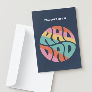 Happy Fathers Day Card | Father&#39;s Day | Rad Dad Card | Father&#39;s Day card for dad | Printable Father&#39;s Day Card | Printable Digital