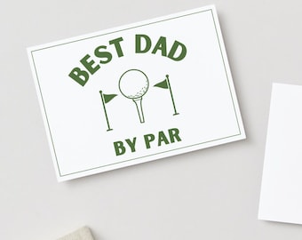 Best by Par Golf Card | Golf Father's Day | Golf Dad Birthday Card | Golfing Card for Golfer | Golf Father's Dad | Printable Digital