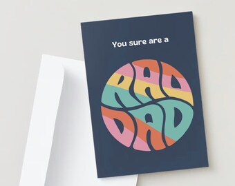 Happy Fathers Day Card | Father's Day | Rad Dad Card | Father's Day card for dad | Printable Father's Day Card | Printable Digital