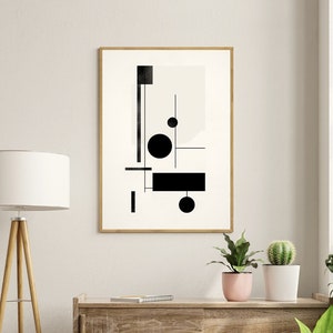 Abstract Printable Art, Japandi Gallery Wall, Black White Art Print, Minimalist Print Set, Scandinavian Poster Set Instant Download