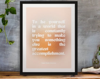 Be Yourself Quote Print | Motivational Quotes Poster | Be You Inspirational Saying | Wall Art Prints | 8x10 Print | Home Decor