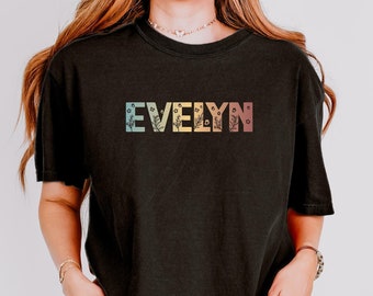 Personalized Floral Name T-Shirt: Custom Botanical Design