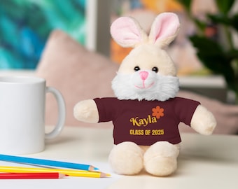 Personalized Graduation Bunny Plush: Class of 2026 Keepsake