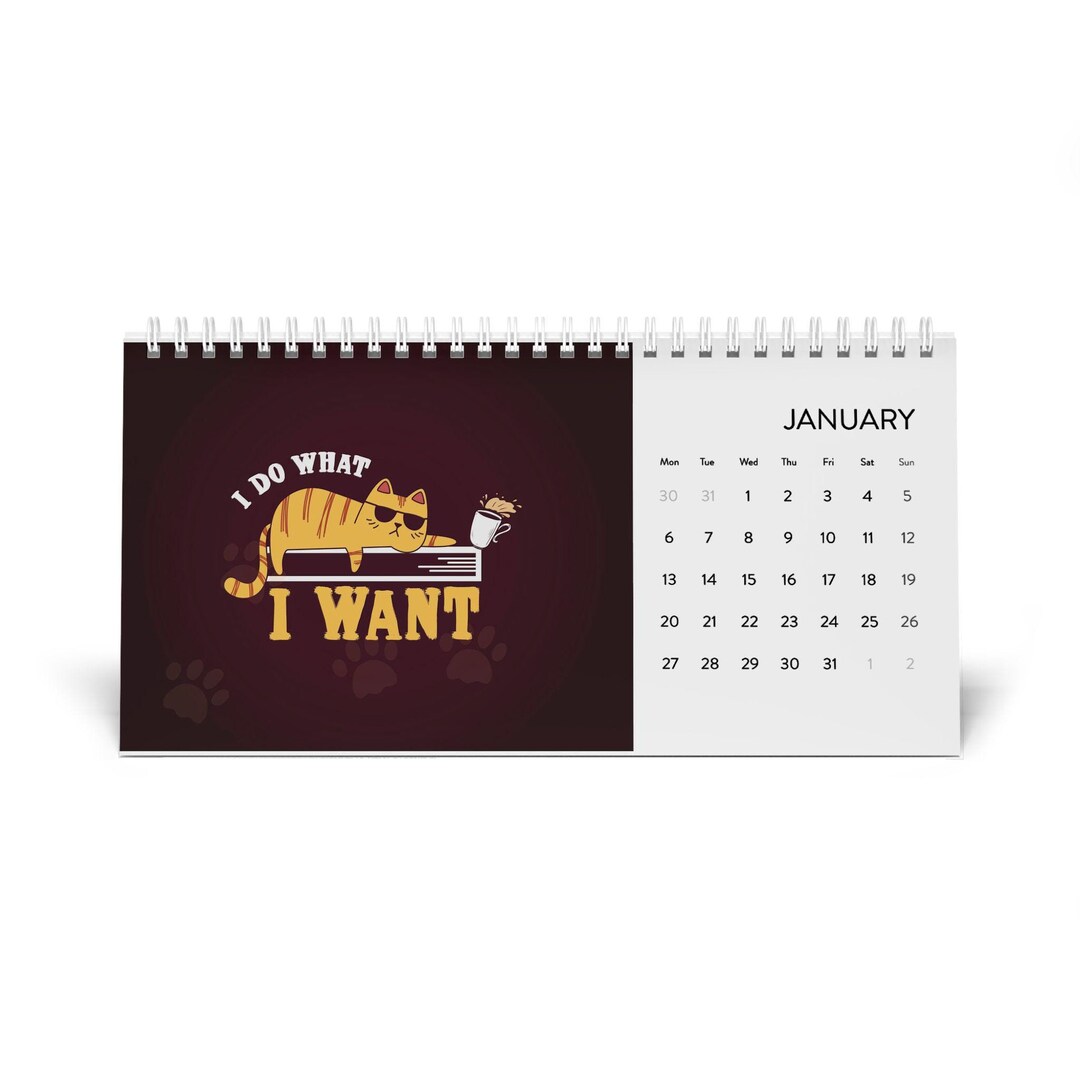 Desk Calendar, 2025 Funny Cats Desk Calendar, Your Daily Dose of Feline