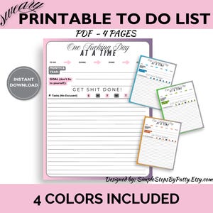 Funny Printable To Do List: Dark Humor Daily Checklist (PDF Printable)