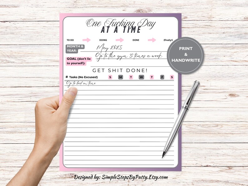 Funny Printable to Do List: Dark Humor Daily Checklist (PDF Printable ...