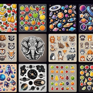 Digital Sticker Packs - Custom Crafted AI-Generated