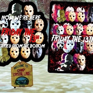 FRIDAY THE 13TH STICKERS - Jason Voorhees - Horror fans!