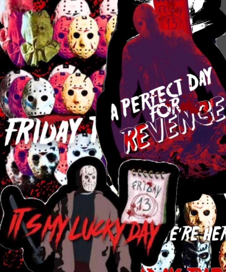 FRIDAY THE 13TH STICKERS - Jason Voorhees - Horror Fans! - Etsy