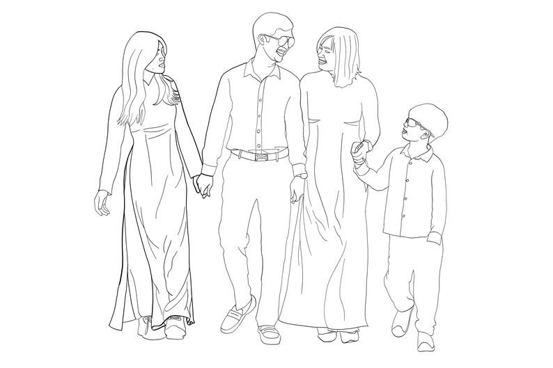 Custom Line Art Drawing of Photo Etsy