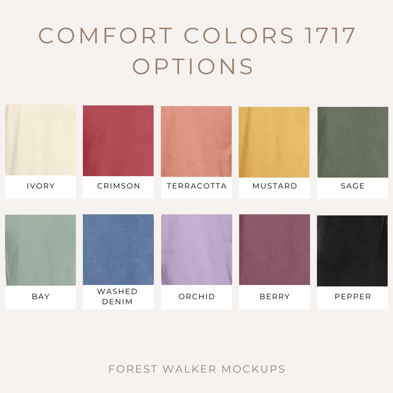 Comfort Colors 1717 Mockup Comfort Colors Terracotta Outdoorsy Themed