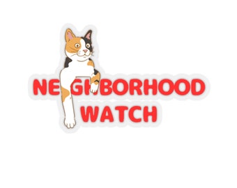 Orologio di quartiere Cat Kiss-Cut Stickers