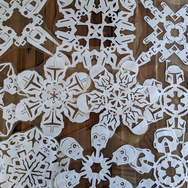 Star Wars Snowflakes - 10 assorted and laminated