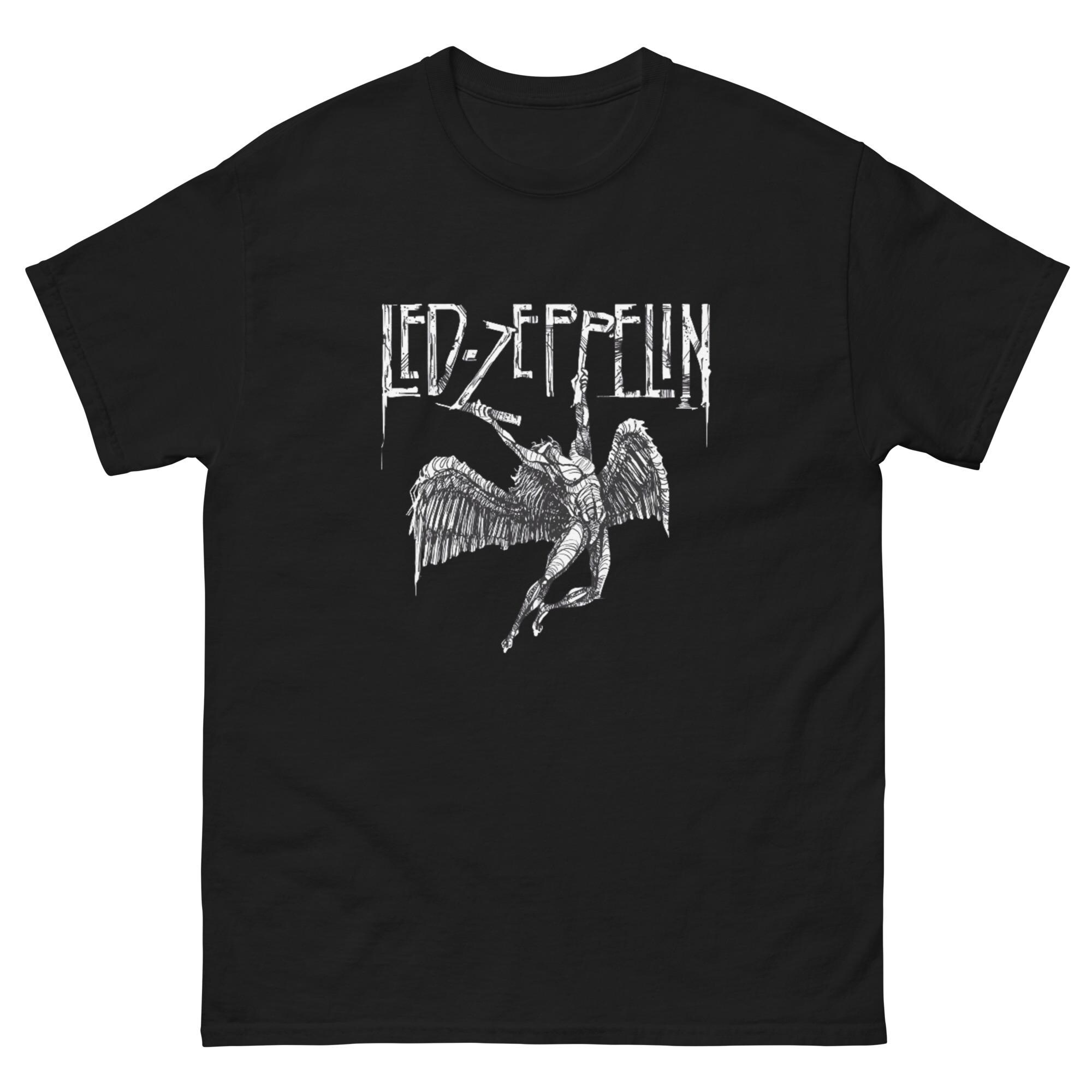 Led Zeppelin Tシャツ ブラック Led Zeppelin Men's Official Black T-Shirt with Orange Circle